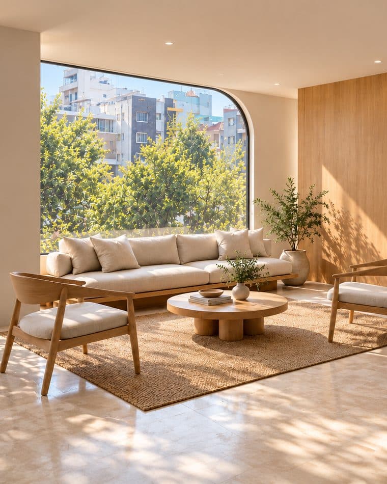 KANSO living room design render